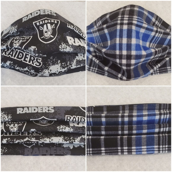 RAIDERS Face Mask Adult with Nose Wire Reversible - Picture 5 of 5